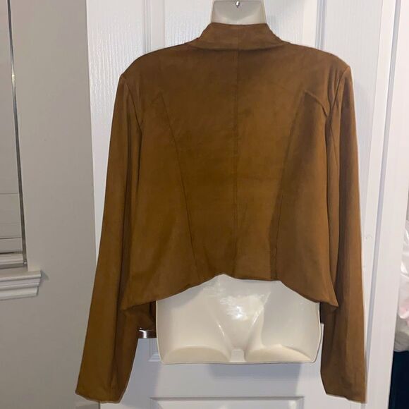 ❤️NWOT Gibson Latimer Faux Suede Open Waterfall Jacket - Picture 3 of 7